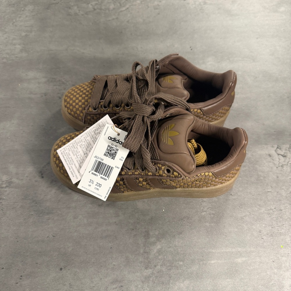 Adidas Sneakers Boys 4 Womens 5 Campus 00s Brown Woven Earth Strata JS3798 NEW